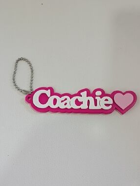 Coachie Pink Heart Keychain